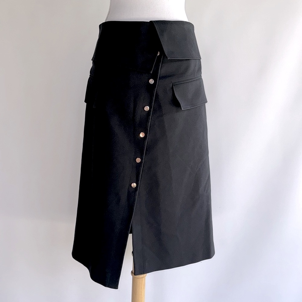 Tibi Snap Front A-Line Cargo Skirt - sz 8